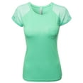 thumbnail image 1 of FashionOutfit Women's Casual Mesh Sleeve Pointed Tops, 1 of 3