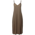 thumbnail image 1 of FashionOutfit Women's Casual Premium Adjustable Strap Side Pockets Loose Long Maxi Dress, 1 of 1