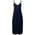 thumbnail image 1 of FashionOutfit Women's Casual Premium Adjustable Strap Side Pockets Loose Long Maxi Dress, 1 of 1
