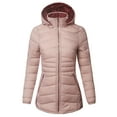 thumbnail image 1 of FashionOutfit Women's Casual Quilted Reversible Detachable Hoodie Packable Puffer Jacket, 1 of 1