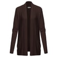 thumbnail image 1 of FashionOutfit Women's Casual Solid Long Sleeves Open Front Raglan Long-Line Soft Sweater Viscose Knit, 1 of 4
