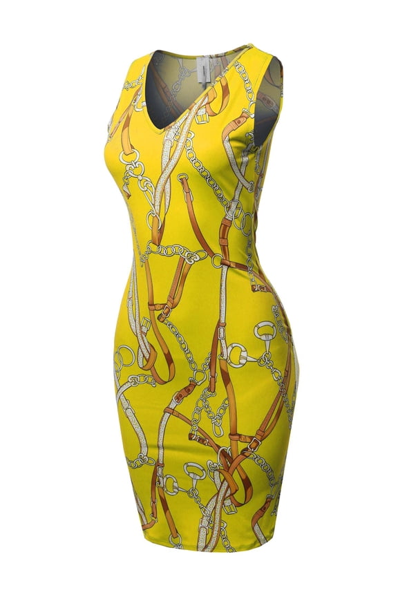 Women's Casual V-neck Sleeveless Sexy Body-Con Mini Dress - Made in USA