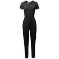 thumbnail image 1 of FashionOutfit Women's Causal Short Sleeves Open Back Romper Jumpsuit, 1 of 1