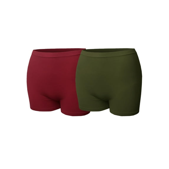 FashionOutfit Women's Daily Basic Seamless Lightweight Ribbed Biker Shorts