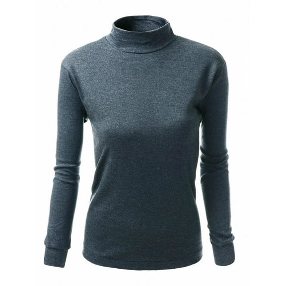 FashionOutfit Women's Double Long Sleeve Layer Half Turtleneck T-Shirt