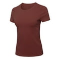 thumbnail image 1 of FashionOutfit Women's Essential Daily Cotton Basic Slim-Fit Short Sleeve Round-Neck T shirts, 1 of 1