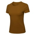 thumbnail image 1 of FashionOutfit Women's Essential Daily Cotton Basic Slim-Fit Short Sleeve Round-Neck T shirts, 1 of 1