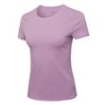 thumbnail image 1 of FashionOutfit Women's Essential Daily Cotton Basic Slim-Fit Short Sleeve Round-Neck T shirts, 1 of 1