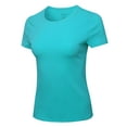 thumbnail image 1 of FashionOutfit Women's Essential Daily Cotton Basic Slim-Fit Short Sleeve Round-Neck T shirts, 1 of 1