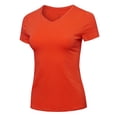 thumbnail image 1 of FashionOutfit Women's Essential Daily Cotton Basic Slim-Fit Short Sleeve V-Neck T shirts, 1 of 1