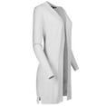 thumbnail image 1 of FashionOutfit Women's Essential Solid Soft Stretch Long-line Long Sleeve Relaxed Knit Cardigan Sweater, 1 of 1