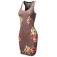 thumbnail image 1 of FashionOutfit Women's Fitted Floral or Camouflage Printed Sexy Body-Con Racer-Back Fitted Dress, 1 of 1