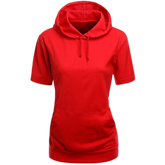 FashionOutfit Women's High Quality Cotton Zip Up Hoodie T-Shirt