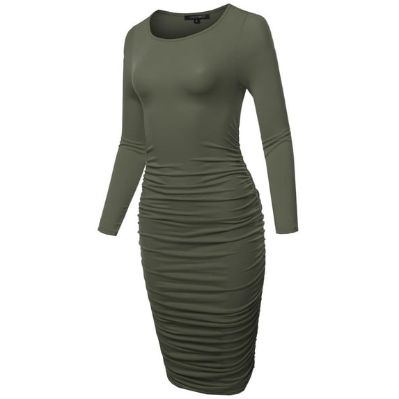 FashionOutfit Women's Holiday Long Sleeve Party Evening Dress