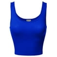 thumbnail image 1 of FashionOutfit Women's Junior Sized Basic Solid Sleeveless Crop Tank Top, 1 of 5