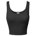 thumbnail image 1 of FashionOutfit Women's Junior Sized Basic Solid Sleeveless Crop Tank Top, 1 of 5