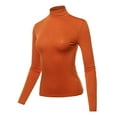 thumbnail image 1 of FashionOutfit Women's LONG SLEEVE TURTLE NECK TOP RAYON JERSEY SPANDEX TOP, 1 of 1