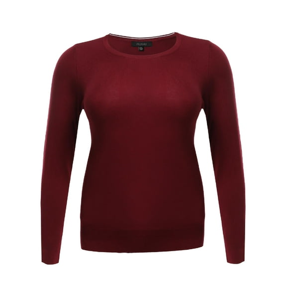 FashionOutfit Women's Long Sleeve Crew Neck Classic Sweater Various Colors
