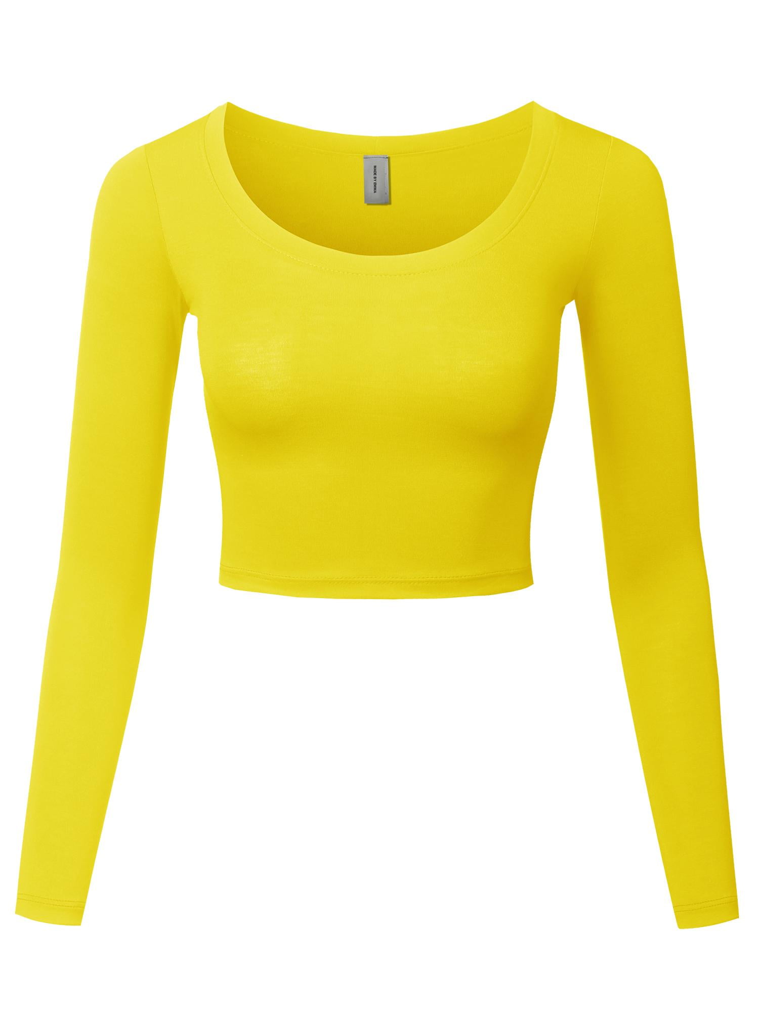 FashionOutfit Women's Made in USA Basic Casual Solid Stretchable Scoop ...