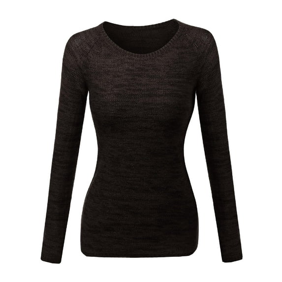 FashionOutfit Women's Marled Loose Knit Sweater with Adorable colors