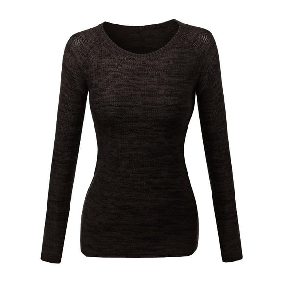 FashionOutfit Women's Marled Loose Knit Sweater with Adorable colors