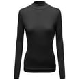 thumbnail image 1 of FashionOutfit Women's Mock Turtle neck Long sleeve Knit Top Sweater, 1 of 3
