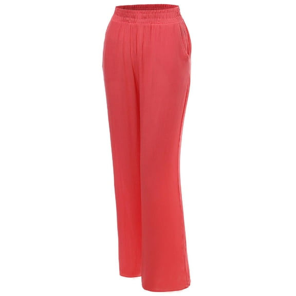 FashionOutfit Women's Palazzo Full Length Wide Pants