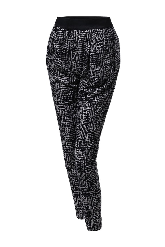 Women's Patterned Draped Loose Harem Pants