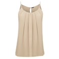 thumbnail image 1 of FashionOutfit Women's Plus Size Solid Keyhole Back Lined Chiffon Blouse Pleated Top, 1 of 3