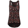 thumbnail image 1 of FashionOutfit Women's Printed Chiffon Scoop Neck High Low Racerback Tank, 1 of 3