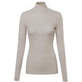 thumbnail image 1 of FashionOutfit Women's Ribbed Turtle Neck Top, 1 of 3