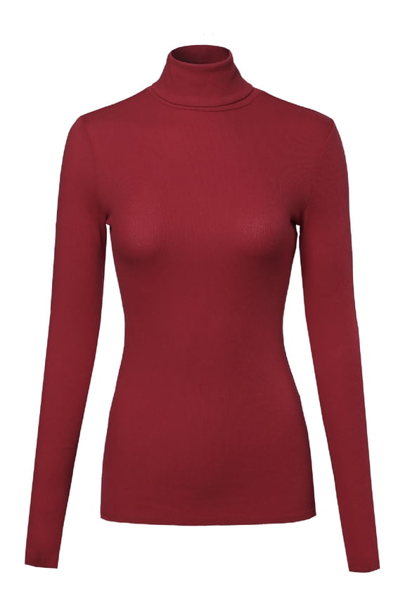 Women's Ribbed Turtle Neck Top