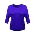 thumbnail image 1 of FashionOutfit Women's Round Neck Shoulder Raglan Short Sleeve Plus Size Top, 1 of 1