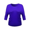 thumbnail image 1 of FashionOutfit Women's Round Neck Shoulder Raglan Short Sleeve Plus Size Top, 1 of 3
