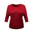 thumbnail image 1 of FashionOutfit Women's Round Neck Shoulder Raglan Short Sleeve Plus Size Top, 1 of 1