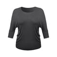 thumbnail image 1 of FashionOutfit Women's Round Neck Shoulder Raglan Short Sleeve Plus Size Top, 1 of 3