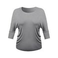 thumbnail image 1 of FashionOutfit Women's Round Neck Shoulder Raglan Short Sleeve Plus Size Top, 1 of 3