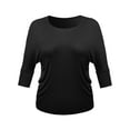 thumbnail image 1 of FashionOutfit Women's Round Neck Shoulder Raglan Short Sleeve Plus Size Top, 1 of 3