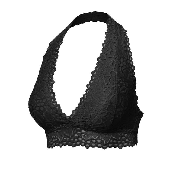 FashionOutfit Women's Sexy Lace Halter Neck Bralette