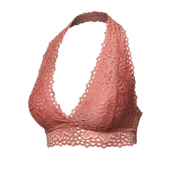 FashionOutfit Women's Sexy Lace Halter Neck Bralette