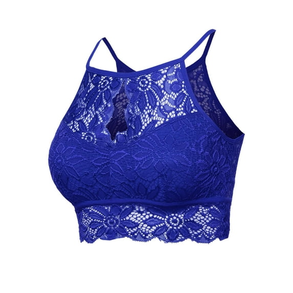 FashionOutfit Women's Sexy Lace High Neck Bralette Top
