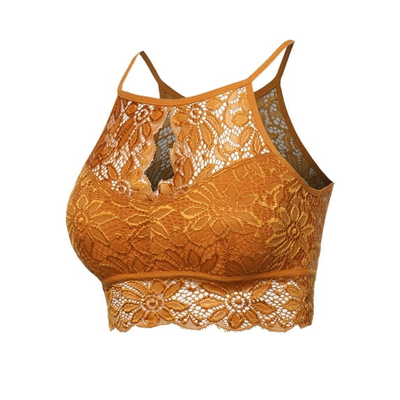 FashionOutfit Women's Sexy Lace High Neck Bralette Top