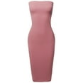 thumbnail image 1 of FashionOutfit Women's Sexy Scuba Crepe Tube Top Body-Con Tight Fit Midi Dress, 1 of 3