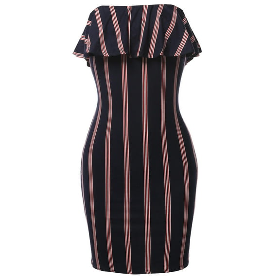 FashionOutfit Women's Sexy Tube Ruffled Mini Dress