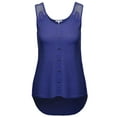 thumbnail image 1 of FashionOutfit Women's Soft Stretch Lace Contrast Tank Top, 1 of 3