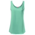 thumbnail image 1 of FashionOutfit Women's Solid Basic Chiffon Sleeveless Tank Top, 1 of 3