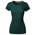 thumbnail image 1 of FashionOutfit Women's Solid Basic Short Sleeve Crew Neck Tee, 1 of 3