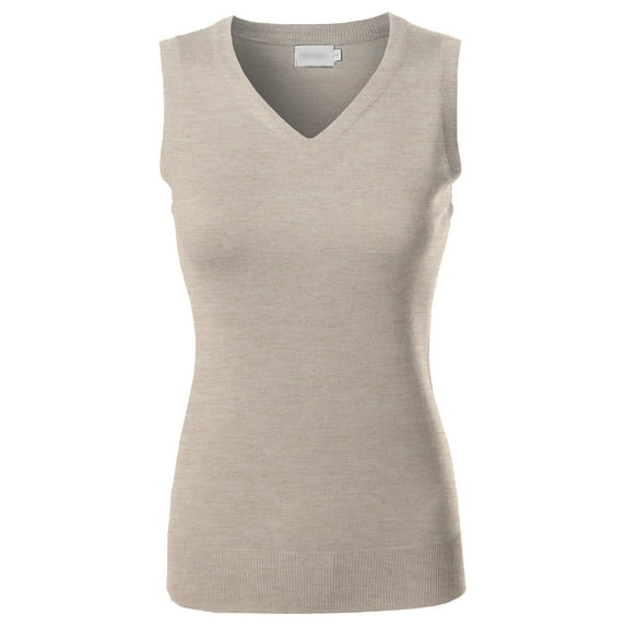FashionOutfit Women's Solid Basic Soft Stretch Sleeveless Viscose Knit Vest Top