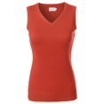 thumbnail image 1 of FashionOutfit Women's Solid Basic Soft Stretch Sleeveless Viscose Knit Vest Top, 1 of 1