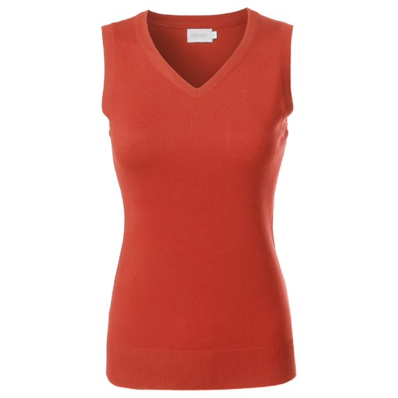 FashionOutfit Women's Solid Basic Soft Stretch Sleeveless Viscose Knit Vest Top
